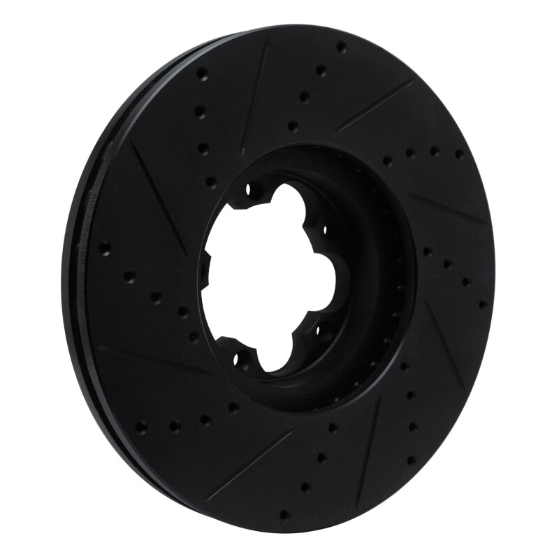 Ford Transit-350 Brake Rotor (1) - Front Right - R1 Concepts - Drilled & Slotted - Black - `15-`25